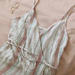 Striped Linen Summer Dress